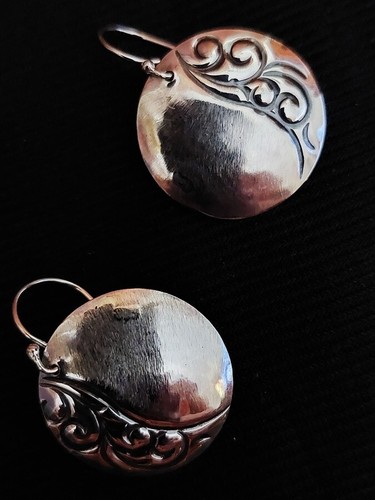 925 Original Silber Runde Prägung Anhänger Ohrringe Halskette Tourmarine Edelsteine 18 Zoll - Bild 6 von 9