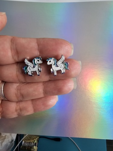 Cute Unicorn Stud Earrings - Picture 3 of 3