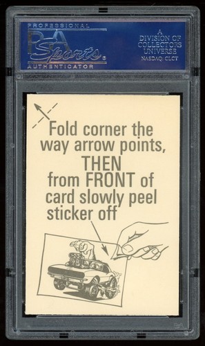 1973 Donruss Fantastic Odd Rods Sticker #077 Trans-AM 1st Series PSA 8 - Picture 2 of 3