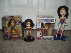 4 DC COMICS WONDER WOMAN FIGURINES - JADA, FUNKO POP!,  Q POSKET, VINYL SUGAR