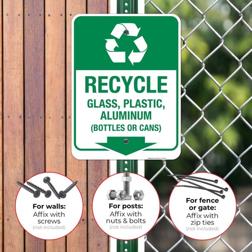 Recycle Sign, Recycle Glass Plastic Here, - Picture 45 of 86