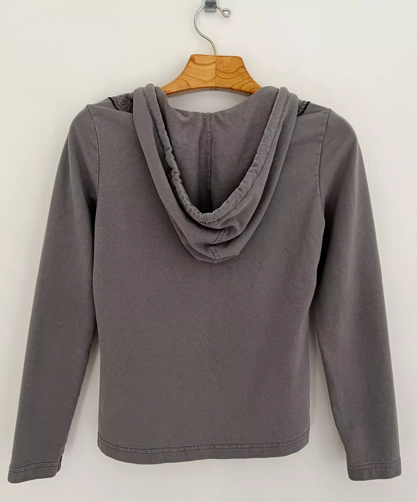 prana embroidered floral 1/4 button hoodie