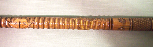 Ukrainian Artisan-Crafted, Hand-Carved Wood - King Cane/Walking Stick 37" Tall - Picture 11 of 12