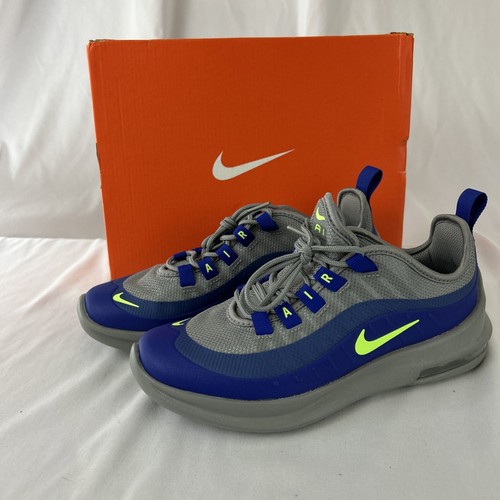 Nike Airmax Axis Jungen Größe 4 Jugend Blau Grau Electric Green Neu! (3)