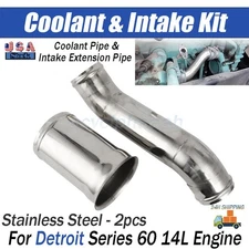 For Detroit Engine 14LCoolant Pipe and Intake Extension Pipe Kit Stainless Steel