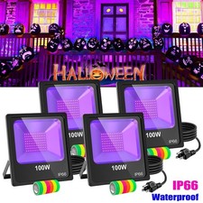 4Pack 100W LED UV Black Light Halloween Glow Party DJ Club Stage Lighting IP66