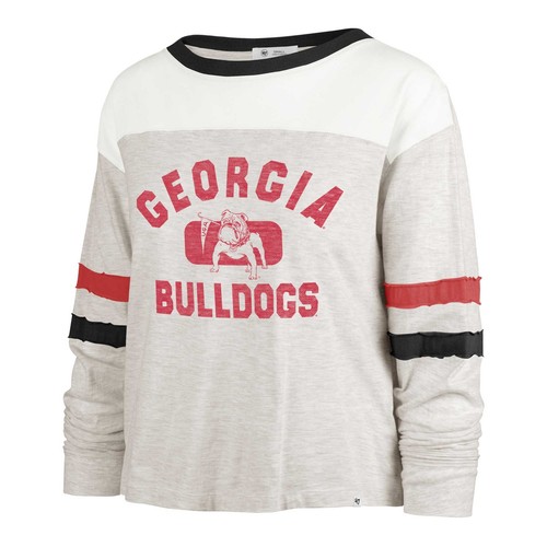 Women's '47 Oatmeal Georgia Bulldogs Vault All Class Lena Long Sleeve T-Shirt - Bild 2 von 3