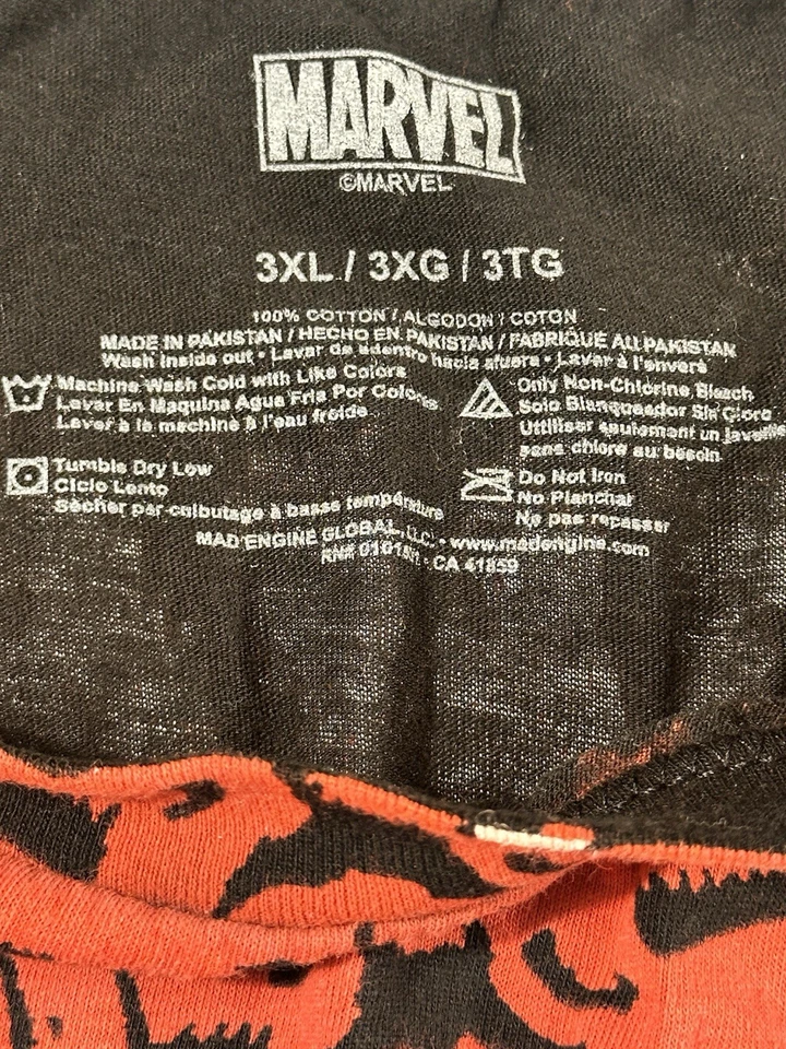 Мужская футболка Marvel Carnage средний размер черная с принтом винтажный стиль новая - Изображение 4 из 4