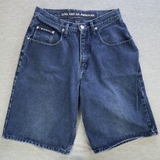 Vtg HOBO Live Like An American Jean Shorts Mens Size 31 Denim Loose Fit Blue