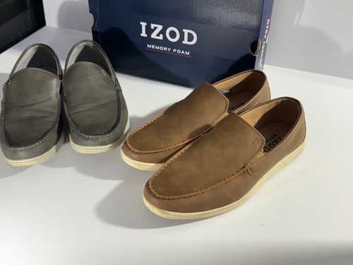 Izod Men's Slip On Shoes Sneakers Seapoint Faux Leather Pre Owned , Variety - Picture 4 of 6