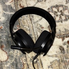 Black Wired Over-Ear Headset with Boom Microphone, Volume  Mute Controls