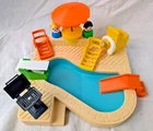 Vintage 1986 Fisher Price Little People 2526 Swimming Pool Set Complete? No Box