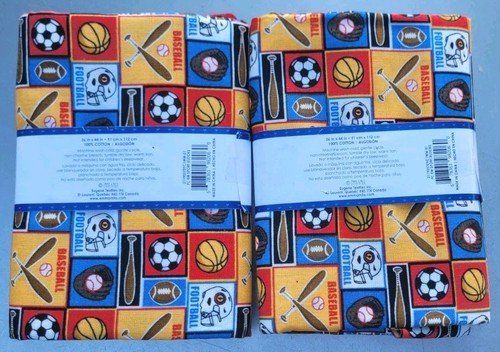 Emma & Mila Sport Blöcke-bunter 100% Baumwolle Webstoff-2 Yards-44" breit-NEU - Bild 2 von 7