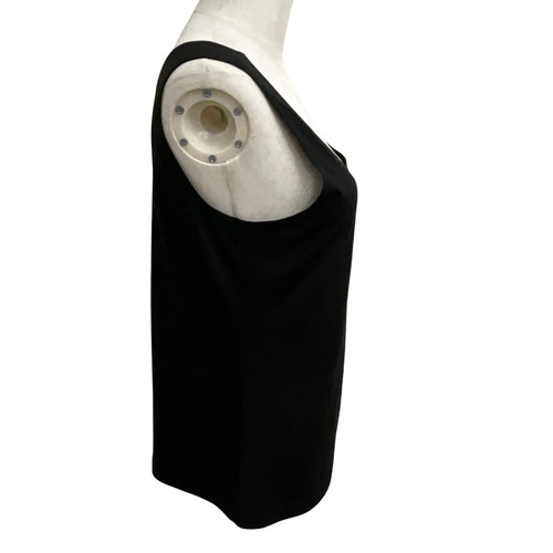 Chico's Women's Black Sleeveless Tank Top Scoop Neck Versatile Essential Sz 1 Sm - Picture 4 of 6