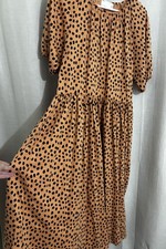 ASOS Design Orange and Black Dot Maxi Dress Size 4
