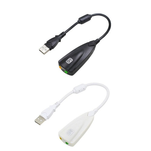 USB 7.1 externes Kabel mit Schallschallqualitätskarte (schwarz) - Photo 12/12