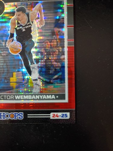 2024-25 Panini NBA Hoops Victor Wembanyama #165 Premium Orange Prizm 69/199 - Bild 5 von 7