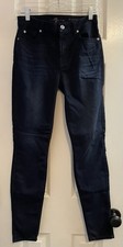 7 For All Mankind Jeans Size 27 The Featherweight Skinny Stretch Denim Dark Wash
