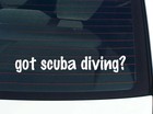got scuba diving? CAR DECAL BUMPER STICKER VINYL FUNNY JOKE WINDOW