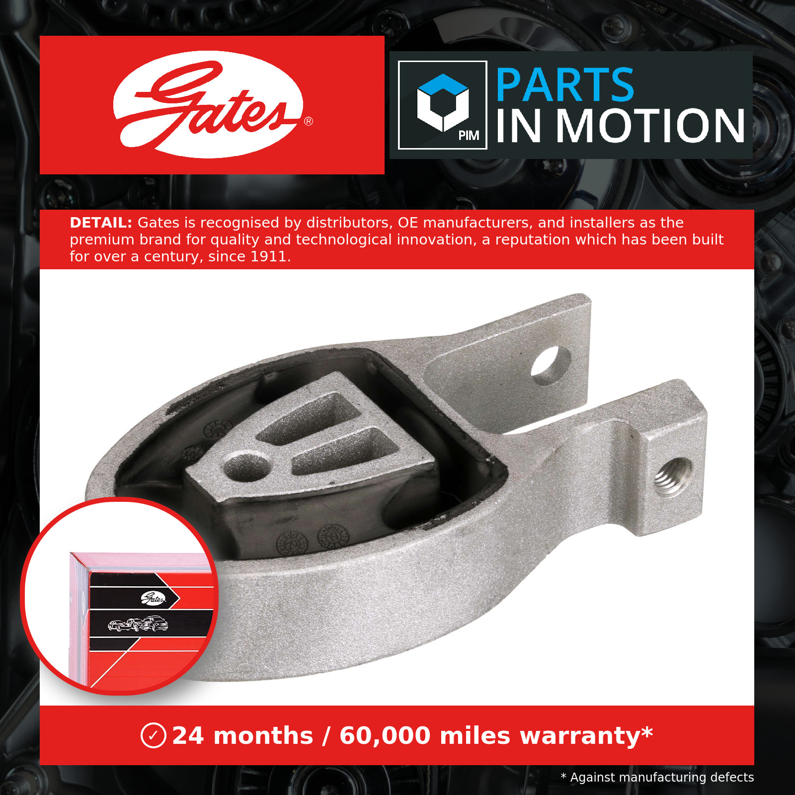 Engine Mount Lower ETM1578 Gates Mounting 1376877 1387564 1434853 6G916P082BB - Image 11