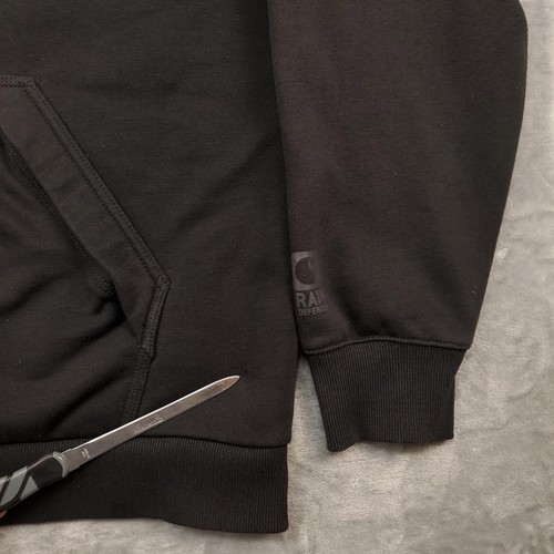 Carhartt Hoodie Mens 3XL Tall Black Rain Defender Sherpa Lined Full Zip Faded - Picture 9 of 22