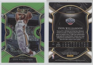 2020-21 Panini Select Concourse Neon Green Prizm /75 Zion Williamson #1