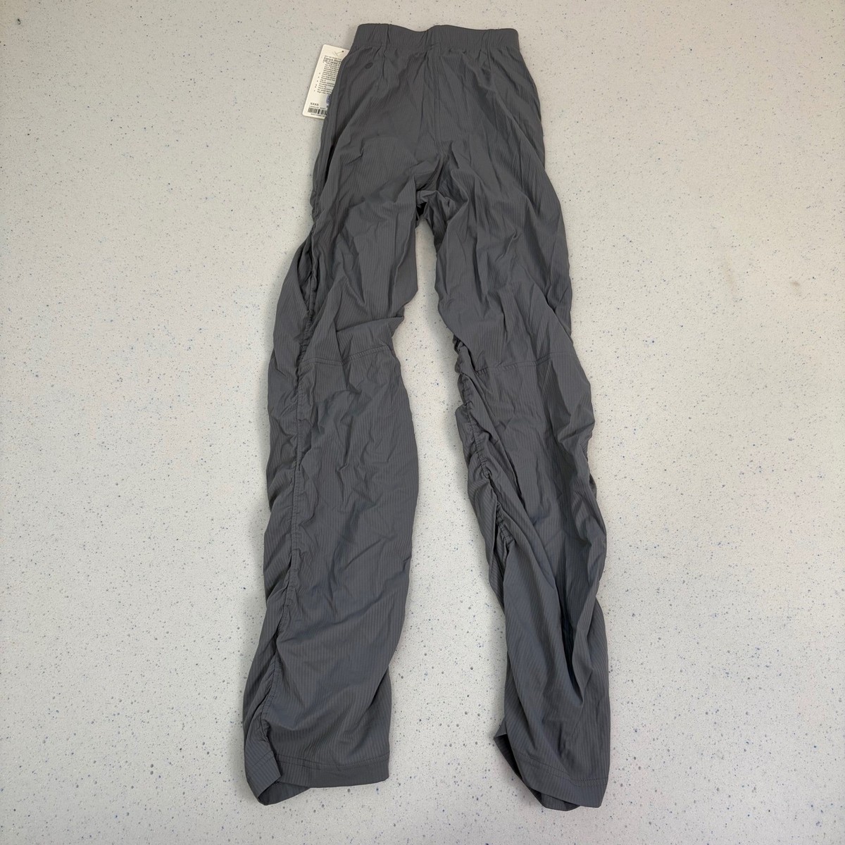 Lululemon Dance Studio Slim Fit High Rise Flared Ribbed Ruched Pants XXXS Grey View 4