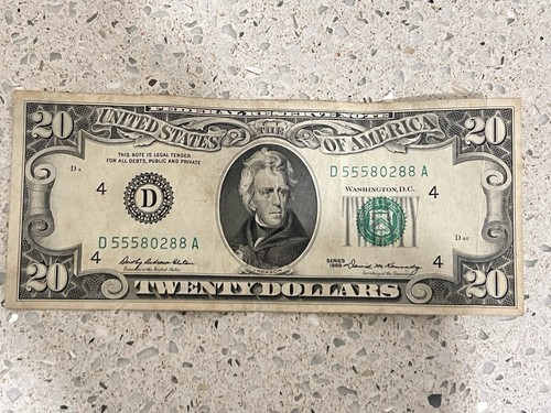 20 dollar bill 1969 vintage good condition - Picture 3 of 4