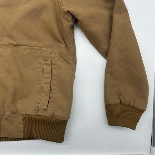 Carhartt Loose Fit Women's Medium Brown Washed Duck Sherpa Lined Hooded Jacket - Picture 3 of 11