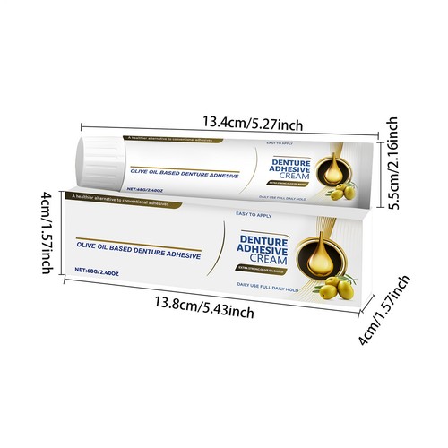 Prothesenklebercreme 68G Starker Hold -Kleber für Cull & teilweise falsche Zäh - Bild 3 von 10
