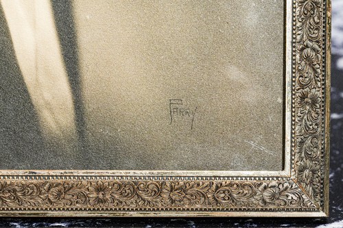 Beautiful Silverplate Antique Large Floral Picture Photo Frame Portrait Woman - Picture 10 of 14