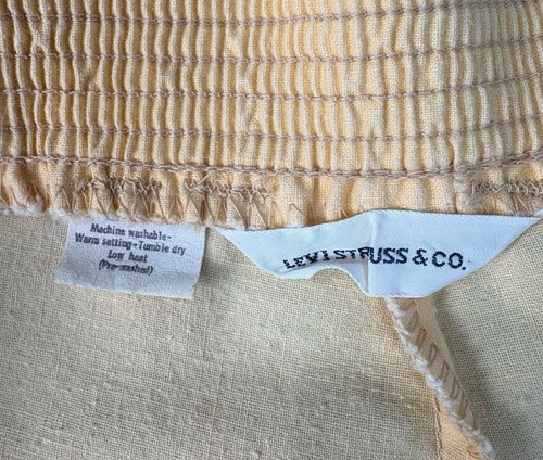 Vintage Levi Strauss & Co. Peach Linen Blend Pantsuit Estimated Size 2X-3X - Picture 13 of 18