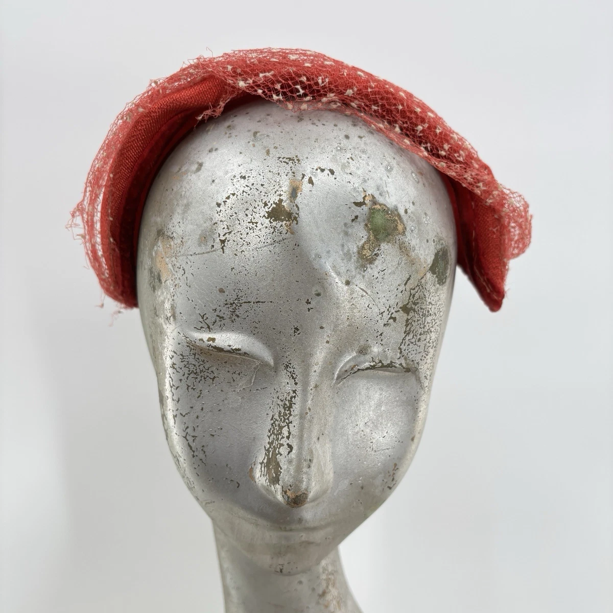 Vintage 1940s 1950s Straw Tilt Hat Red Velvet Feather Cocktail Fascinator Fascinator Straw Vintage Hats for Women for sale | eBay main image 4