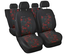 Autositzbezüge Sitzbezug Schonbezüge Universal Velours Rot für Dacia Logan I II