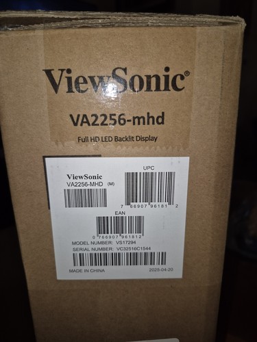 ViewSonic IPS Monitor VA2256-MHD 22" Thin-Bezel 1080p - Brand New- Perfect - Picture 2 of 24