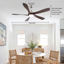 Outdoor 52" Ceiling Fan Nautical Cage Seeded Lantern Coastal Patio Light Lamp