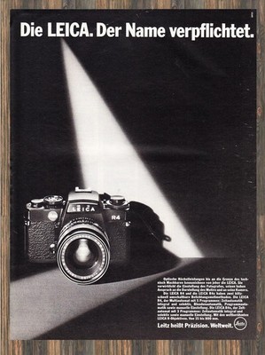 Leica R4 - Reklame Werbeanzeige Original-Werbung 1984