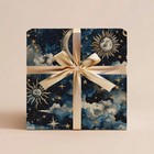 Celestial Night Sky Wrapping Paper, Gift Wrap for Him, Birthday Wrapping Roll