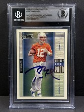 Tom Brady 2000 Upper Deck Victory RC On Card Auto BGS Authentic Autograph