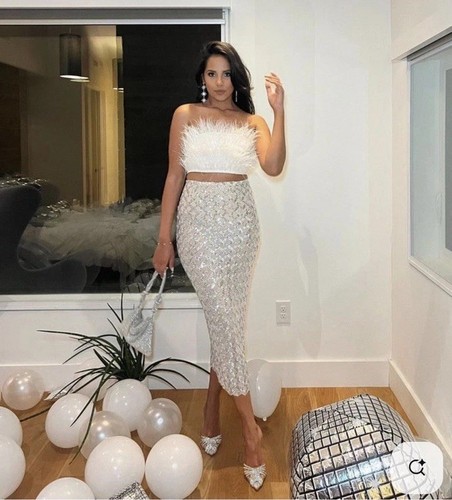 The 12th Tribe Brittany Sequin Midi Skirt