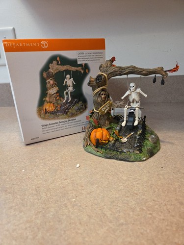 Department 56 Village Animated Swinging Skeleton 52514 Halloween getestet funktioniert - Bild 2 von 10