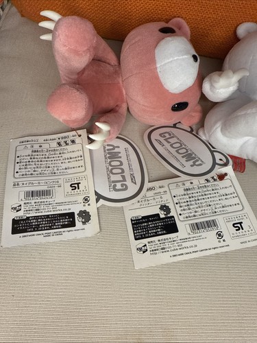 Lote de 4 etiquetas de peluche Gloomy Bear pequeñas escala 1/12 2003 rosa blanco azul gris vintage - Imagen 15 de 21