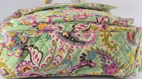 Vera Bradley Insulated Weekender Bag Floral Teal Paisley Overnight Tote - Picture 4 of 6