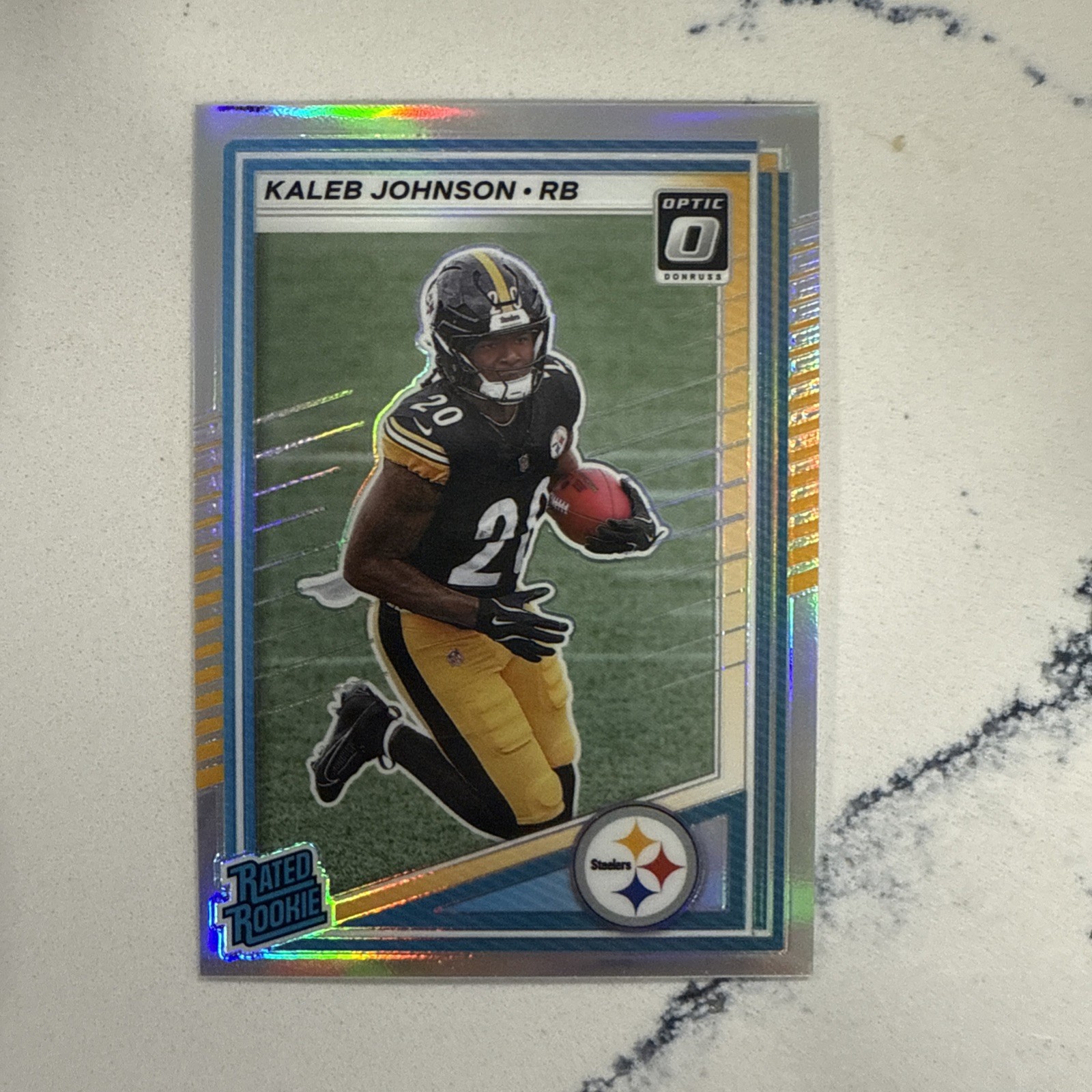 2025 Donruss - Kaleb Johnson - Optic Preview - Rated Rookies - Holo - #322