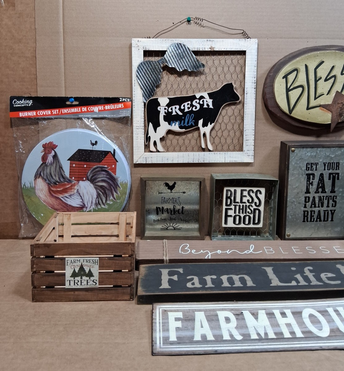 Vintage Country Farmhouse Kitchen Home Decor Set View 2
