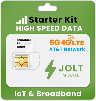 Jolt Mobile Starter Kit  5G/4G LTE Data SIM for Smartwatch GPS & IoT Devices