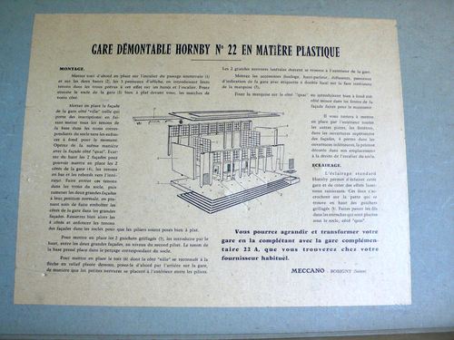 TRAINS HORNBY "HO" GARE DÉMONTABLE N°22 BON ÉTAT 1960 N°2 - Imagen 15 de 16