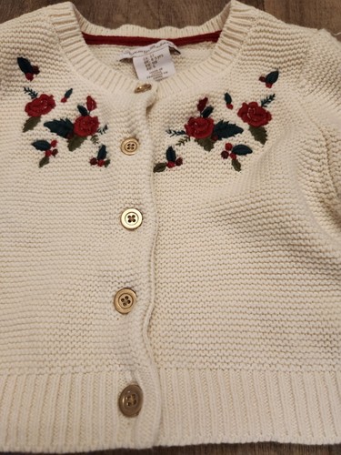 Tommy Bahama Mädchen Strickpullover 5T cremefarben Weihnachten bestickt - Bild 2 von 9