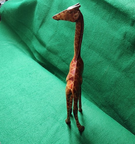Afrikanische Kenia 12" Giraffe handgeschnitzte Holzskulptur Figur, Afrika Dekor - Bild 3 von 9
