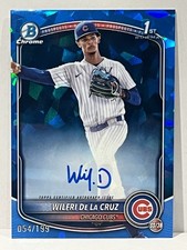2025 Bowman Chrome Sapphire 1ST REFRACTOR Wilfri De La Cruz CHI CUBS AUTO  /199
